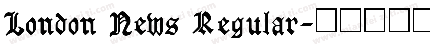 London News Regular字体转换